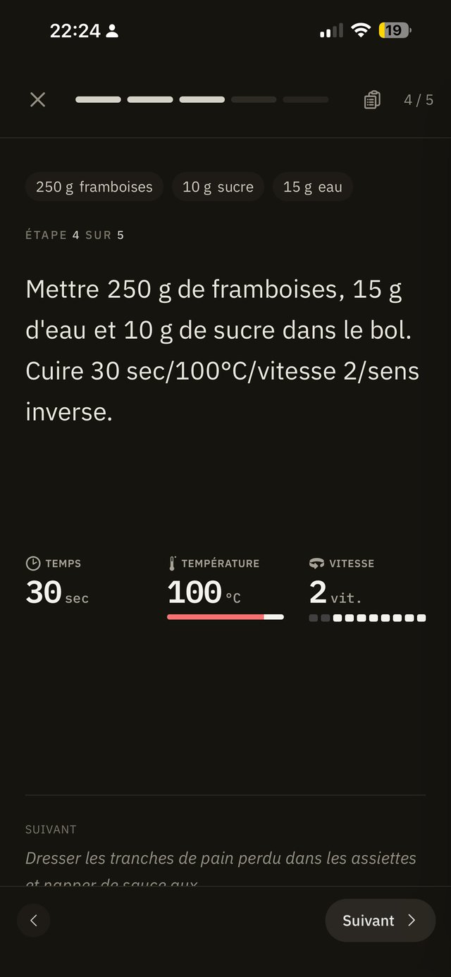 Le mode cuisson pas à pas de ThermoRemix